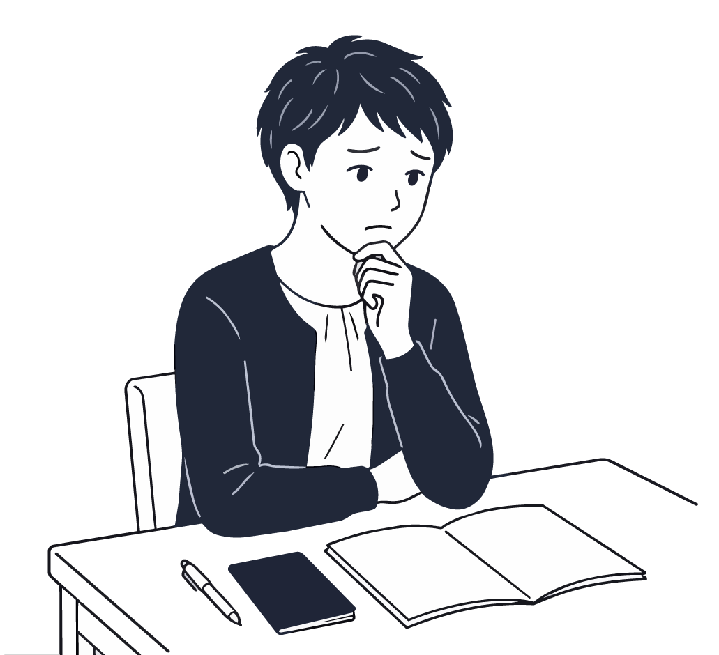 悩むキャラクター